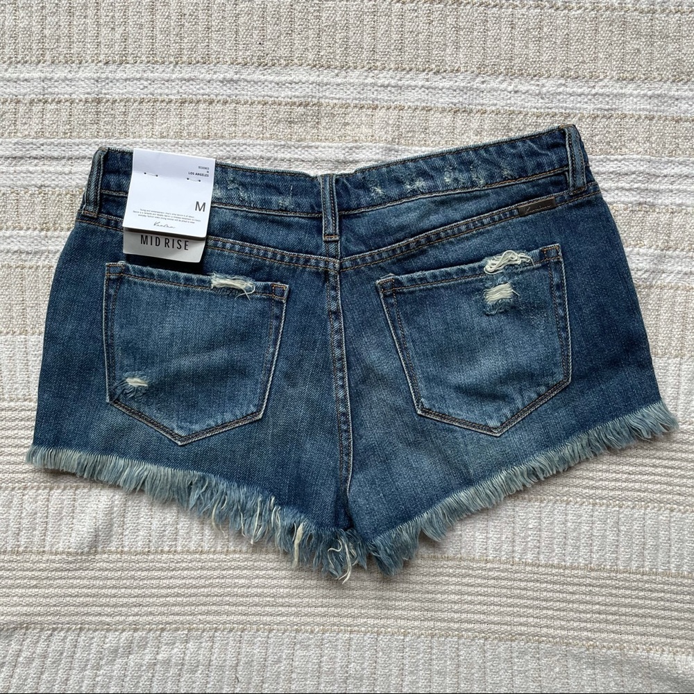 KanCan Button Fly Distressed Shorts - Picture 6 of 8